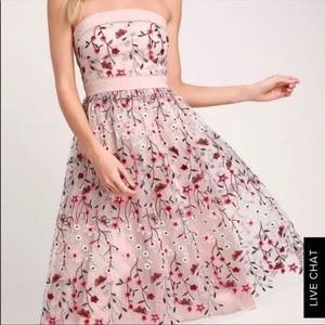 Pink Lulu’s Embroidered Midi Dress